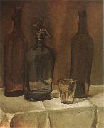 Juan Gris Siphon and winebottle Sweden oil painting artist